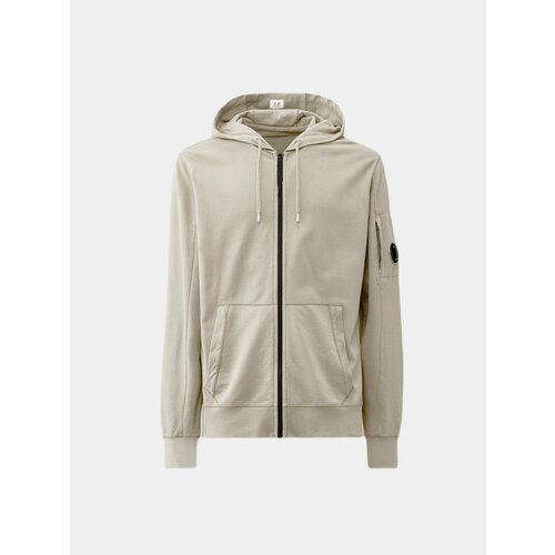 Худи C.P. Company Light Fleece Zipped Hoodie, размер L, серый