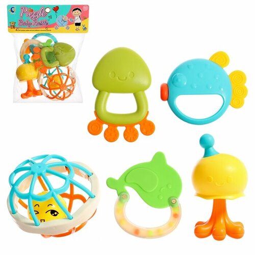 Набор погремушек с прорезывателями для зубов 5 предметов 745₽