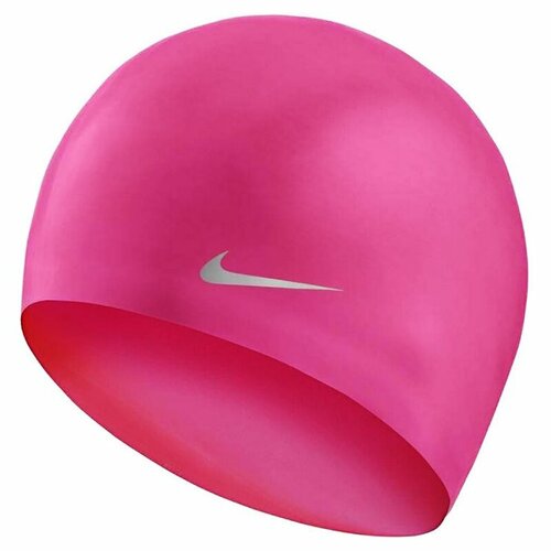 Шапочка для плавания детская NIKE Solid Silicone Youth, TESS0106672, розовый, силикон