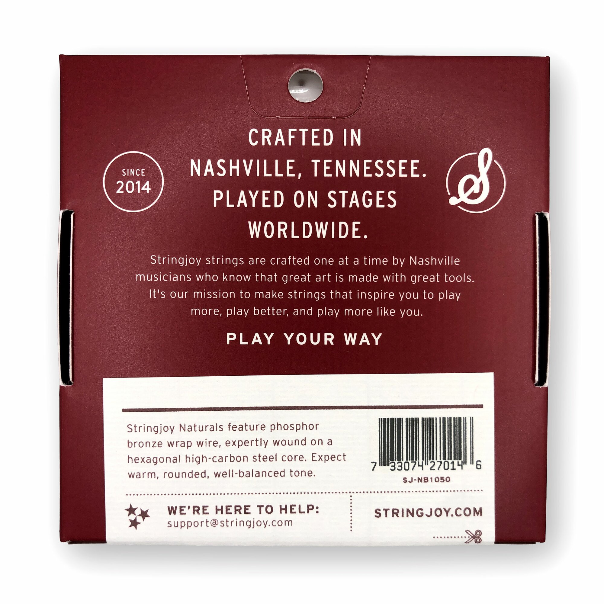 Cтруны для акустической гитары Stringjoy Naturals Extra Light Gauge Phosphor Bronze Acoustic Guitar Strings, 10-50 — фото 1