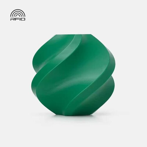 Bambu PLA Basic базовый пластик для 3д принтера, 1.75 мм 1кг (с катушкой) Омела Зеленая