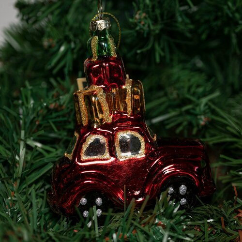 Изображение товара Игрушка на елку Автомобиль с подарками 1.5см