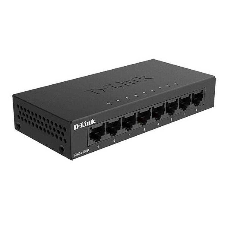 D-Link Коммутатор DGS-1008D K2A гигабитный неуправляемый, 8xRJ45 1Гбит с