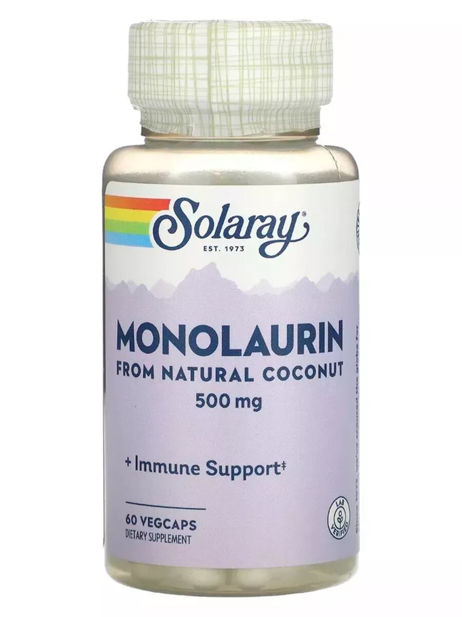 Монолаурин (Monolaurine), 500 мг, 60 капсул