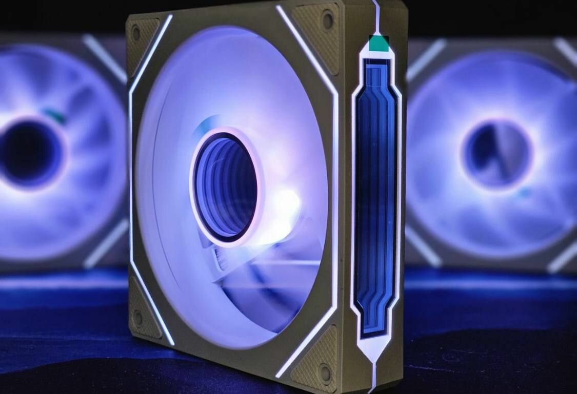 Кулер (вентилятор) для компьютера тихий с подсветкой 4PRO ARGB 5V 3PIN / 4 PIN 120х120х25 мм для охлаждения процессора ПК, чёрный