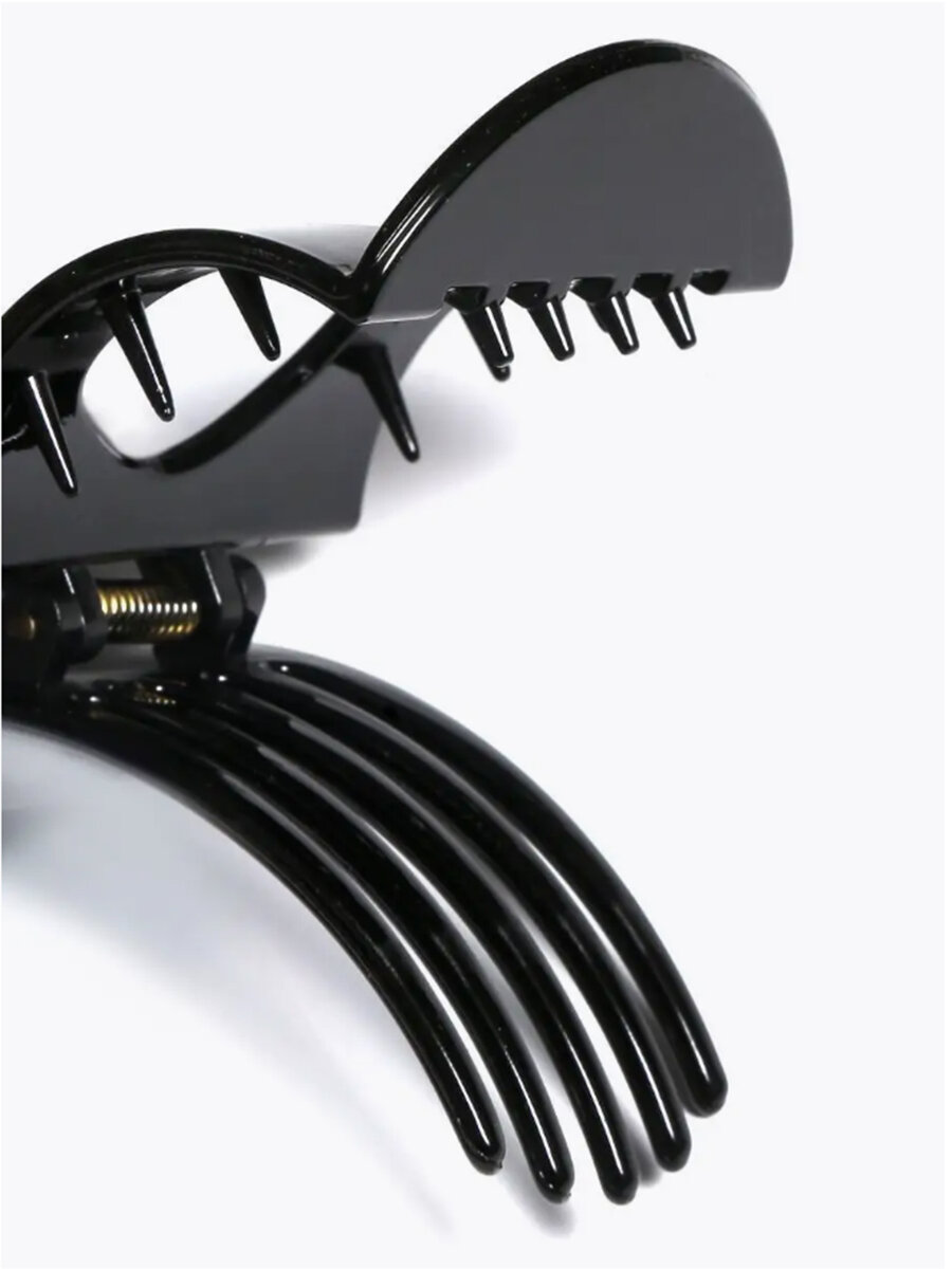 Краб для волос Красивые Заколки, женский, пластик, цвет черный глянец 8 см — фото 1