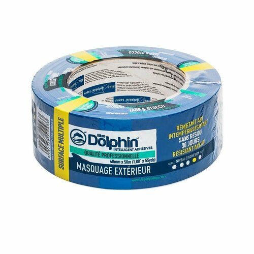 Лента малярная для сложных рельефных поверхностей Blue Dolphin 02-3-01 EN (48мм*50м)