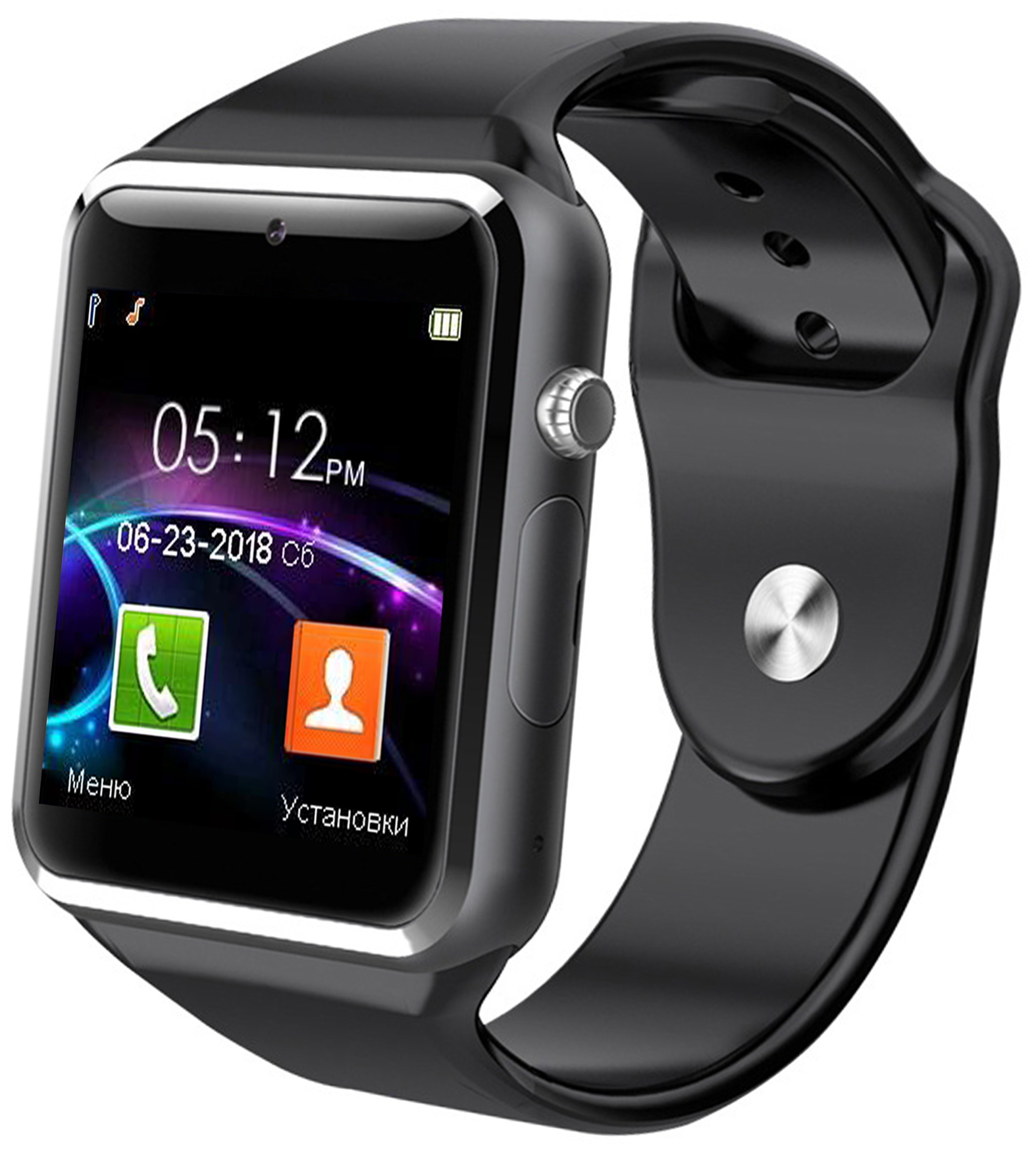 Умные часы Jet Phone SP-1 с SIM-картой и SD-картой, черный цвет