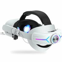 Сменный аккумулятор на головном ремне емкостью 8000 мАч для Oculus Quest 2, Перезаряжаемые аксессуары емкостью 8000 мАч, Регулируемая гарнитура со светодиодной подсветкой для Meta Quest 2 VR