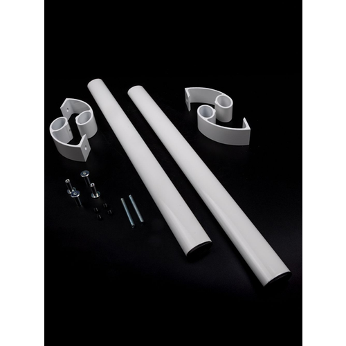 Ручка офисная прямая 500 мм белая (универсальная) для ПВХ и алюминиевых дверей любого типа.