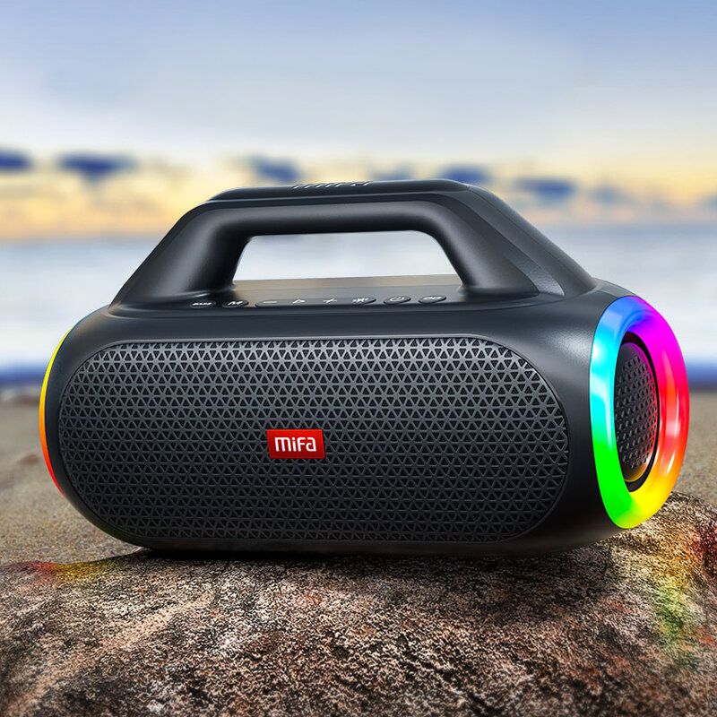 Беспроводная Bluetooth-колонка Mifa WildBox Мощность 60 Вт 16,8 миллионов RGB-подсветки Уровень пыле и влагозащиты IP67