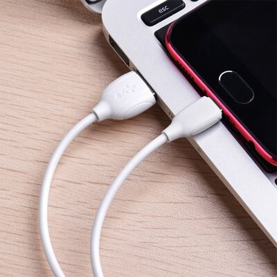 Кабель для зарядки Borofone BX19 USB-A - Micro USB, 1 м, белый — фото 1