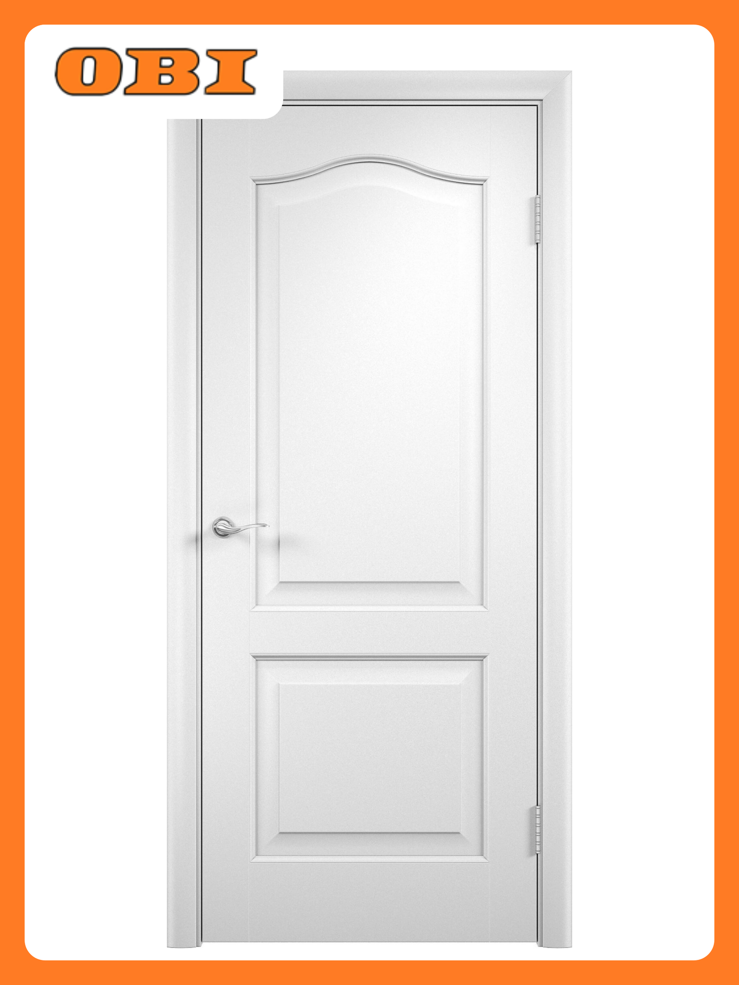 Дверь межкомнатная Палитра 70x200x38 см глухая белая двусторонняя фрезеровка