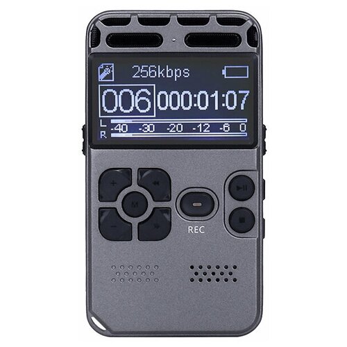 Профессиональный цифровой диктофон RW097 с дисплеем+8ГБ памяти, 32 часа непрерывной записи/ MP3-плеер