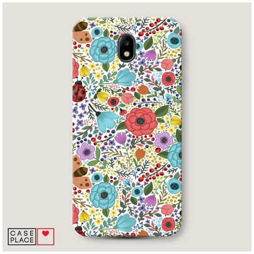 фото Чехол пластиковый samsung galaxy j5 2017 жучки цветочки ягодки case place