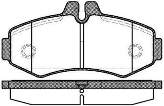 Дисковые тормозные колодки передние Road House 2701.00 для Mercedes-Benz V-класс, Mercedes-Benz Vito (4 шт.)