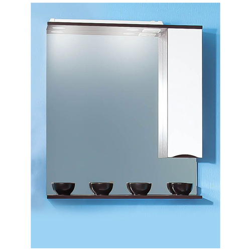 Зеркало для ванной Токио 80 Венге / белый глянец