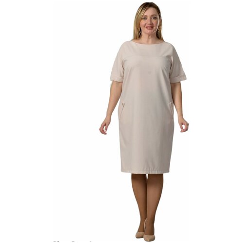 Платье Райский Лотос 00255. Кремовый 52р