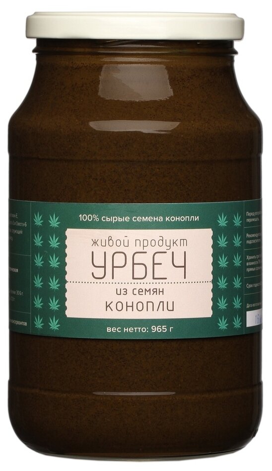 Живой продукт Урбеч из семян хемп, 965 г