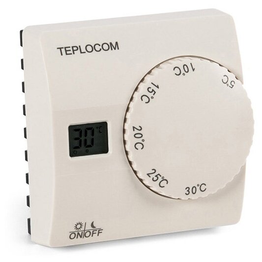 Термостат комнатный Teplocom TS-2AA/8A, проводной, реле 250В, 8А