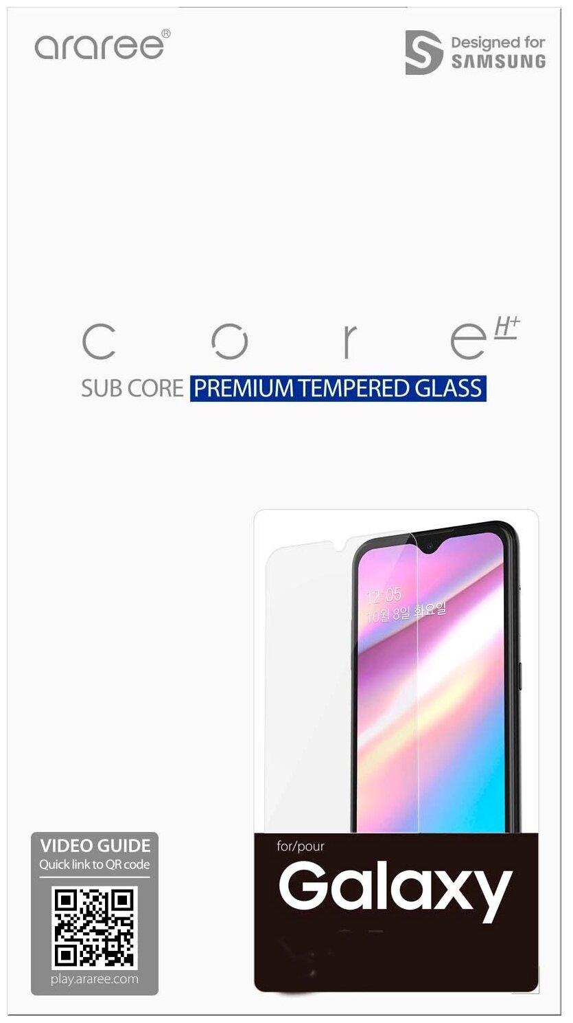 Защитное стекло для экрана SAMSUNG araree by KDLAB для Samsung Galaxy A80, прозрачная, 1 шт [gp-tta805kdatr] - фото №1