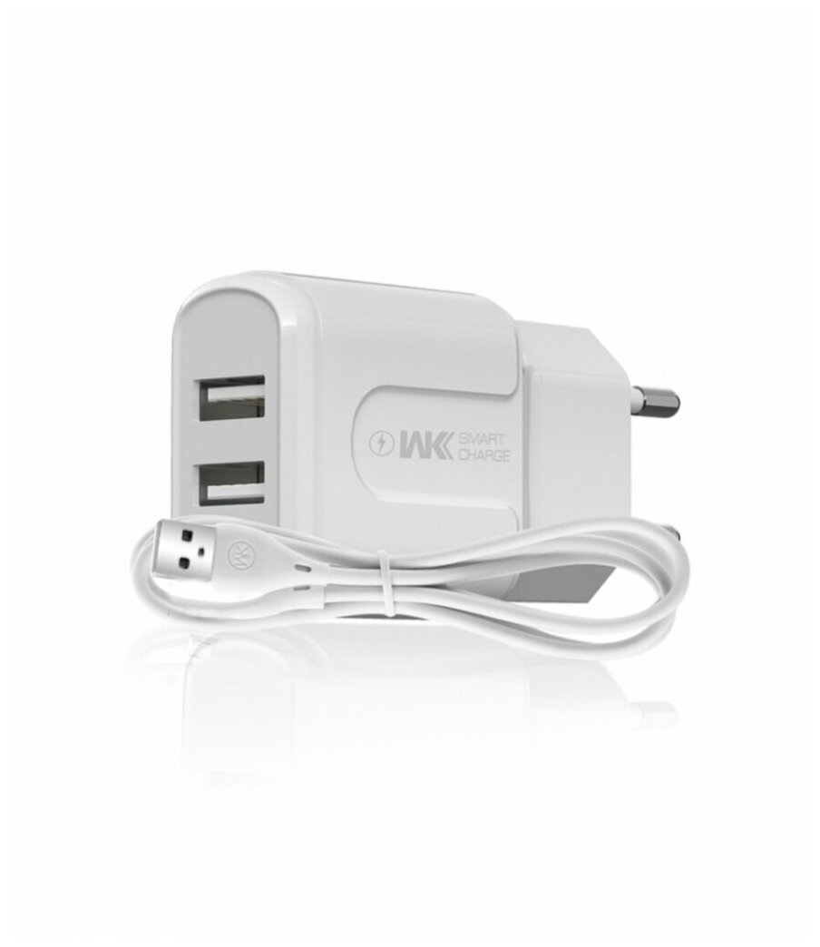 Сетевое зарядное устройство 2USB 2.4A+Кабель для Apple iPhone USB - Lightning 1m 2.4А