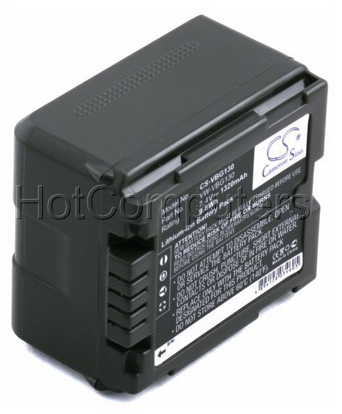 Аккумулятор CameronSino CS-VBG130 для видеокамеры Panasonic AG-AC, AF, HCK, HMC, HMR, HSC (VW-VBG130, VW-VBG260) 1320mah