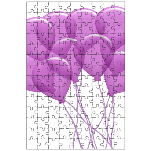 фото Магнитный пазл 27x18см."надувные шарики, красочный, праздновать" на холодильник lotsprints
