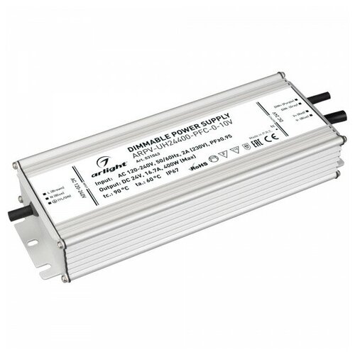 фото Блок питания arpv- uh24400- pfc-0-10v (24v, 16.7a, 400w) (arlight, ip67 металл)