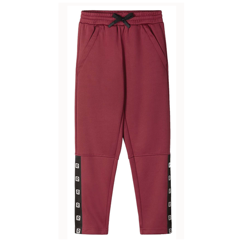 Беговые брюки Reima для мальчиков, карманы, пояс на резинке, размер 158, красный