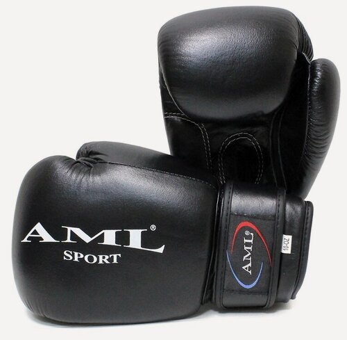 Изображение товара Боксерские перчатки AML Sport - черные, 10 унций