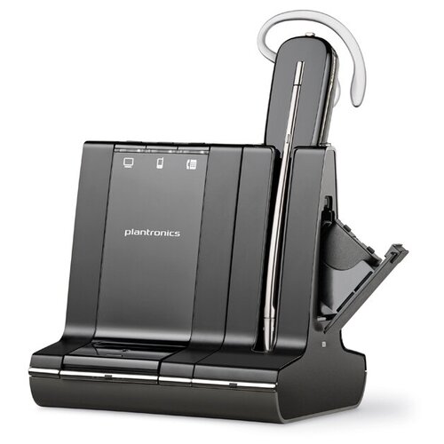 фото Plantronics savi w745 [86507-12], savi, беспроводная dect-гарнитура в комплекте с дополнительным аккумулятором и зарядным устройством (без микролифта)