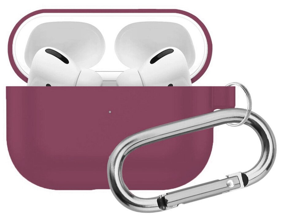 Чехол для Apple AirPods Pro силиконовый InnoZone Hang Case - Малиновый (APP-20C-MK-13)