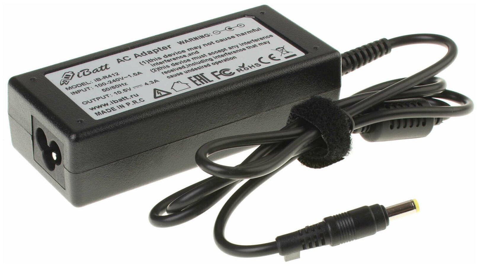 Блок питания iBatt iB-B1-R412 10,5V 4,3A, 45W, разъём 4.8*1.7 mm для Sony VGP-BC10V10, VGP-BC10V8,