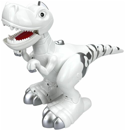Игрушка динозавр на батарейках, ходит, рычит, виляет хвостом, танцует, музыкальный, со световыми эффектами, размер динозавра -