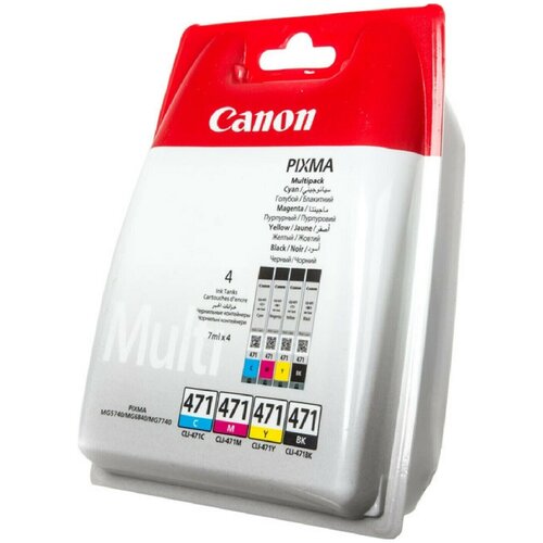 Картридж струйный Canon CLI-471CMYBk 0401C004 многоцветный для Canon Pixma MG5740MG6840MG7740