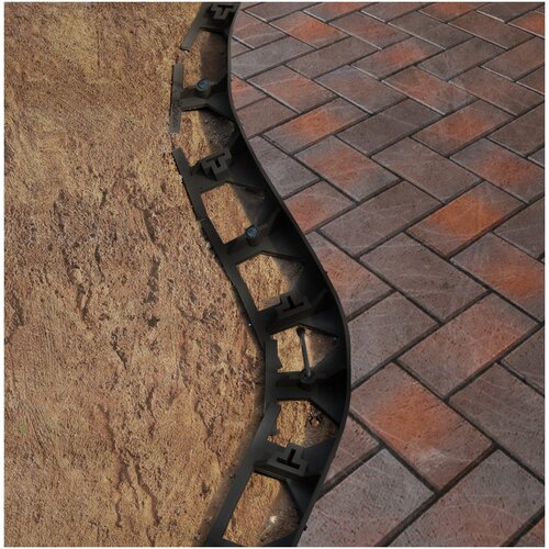 Бордюр садовый пластиковый Gidrolica для обрамления, в упаковке 8 штук