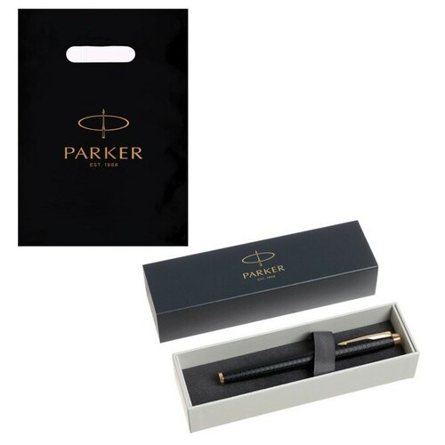 Parker Ручка-роллер Parker IM Premium T323 Black GT F, 0.5 мм, корпус из алюминия, чёрные чернила, В подарочном пакете