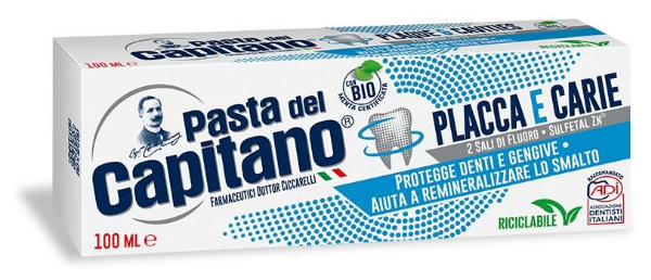 Pasta Del Capitano Teeth and Gums Protection Plaque & Cavities Зубная паста от налета и кариеса 100 мл