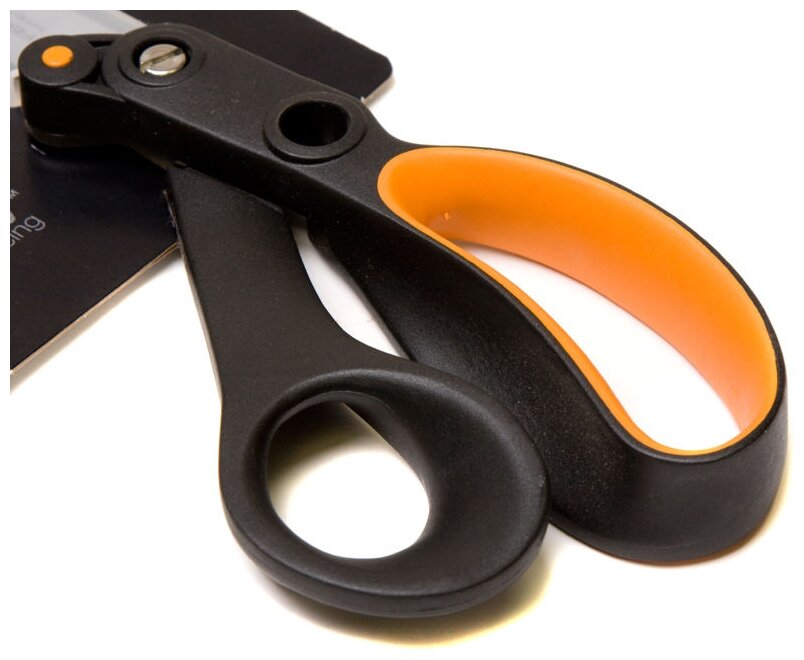 Ножницы FISKARS Amplify универсальные, 240мм, ручки пластиковые, нержавеющая сталь, черный - фото №5