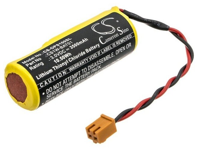 Батарейка (элемент питания) CameronSino CS-OPS100SL для контроллера Omron CS1 CS1H (CS1W-BAT01) 3500mAh