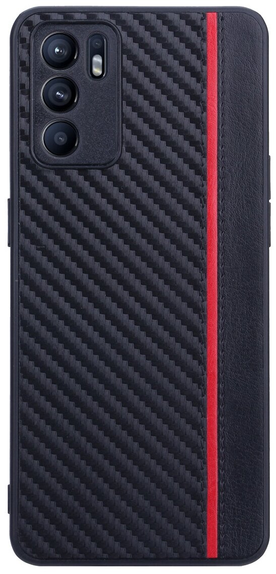 Чехол G-Case для Oppo Reno 6 4G Carbon Black GG-1556-01 - фото №1