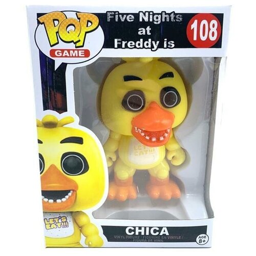 Фигурка 5 ночей Фредди в коробке Чика Chica 108 брелок funko pocket pop keychain чика с высоким рейтингом high score chica пять ночей у фредди с7 fnaf s7 59693 4 см