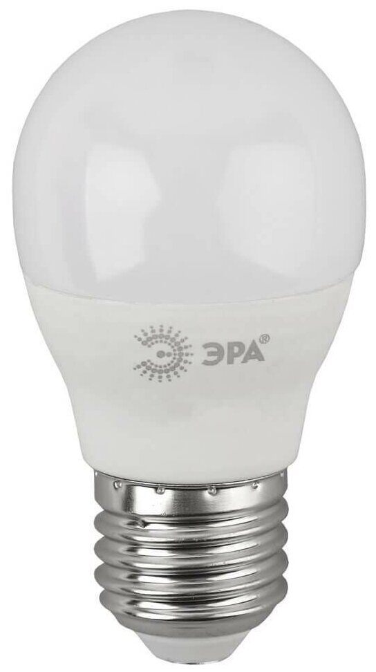 ЭРА Лампа светодиодная ЭРА E27 7W 6000K матовая LED P45-7W-860-E27 Б0031402
