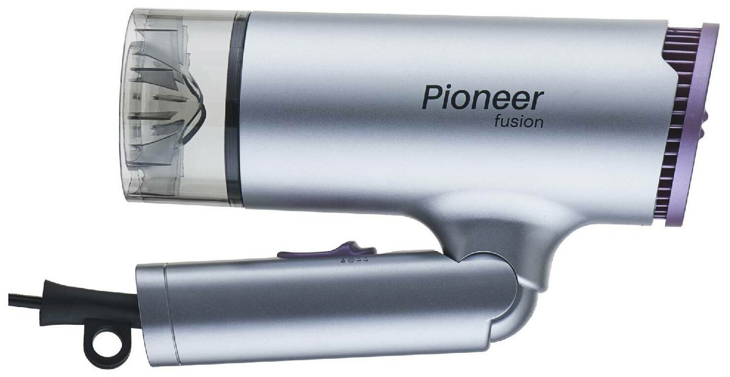 "Фен складной Pioneer с турмаливой ионизацией и инновационным концентратором, 2 скорости, 2 режима нагрева, керамическая решетка, 1400 Вт " - фотография № 11