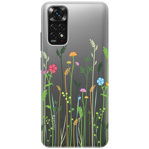 Силиконовый чехол на Xiaomi Redmi Note 11, Сяоми Редми Ноут 11 с 3D принтом Flowers and Fern прозрачный силиконовый чехол на xiaomi redmi note 11 pro сяоми редми ноут 11 про с 3d принтом flowers and fern прозрачный