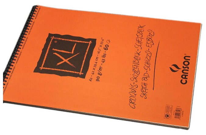 Альбом для графики на спирали Canson "XL Croquis" 42х59,4 см 60 л 90 г слоновая кость - фото №2