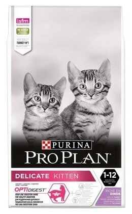 Purina Pro Plan Набор 1.5кг + 400г в подарок Для котят с индейкой и рисом (Junior delicate) - 12400593 | Junior delicate, 1,9 кг