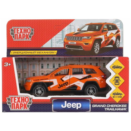 Машина JEEP GRAND CHEROKEE спорт Технопарк инерция 12см CHEROKEE-12-SRT машина jeep grand cherokee серый 12см в к