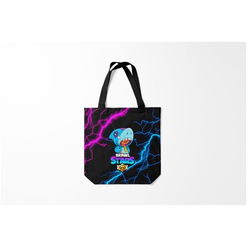 фото Сумка-шоппер / 40х40 см / геймерам / brawl stars leon shark burnettie